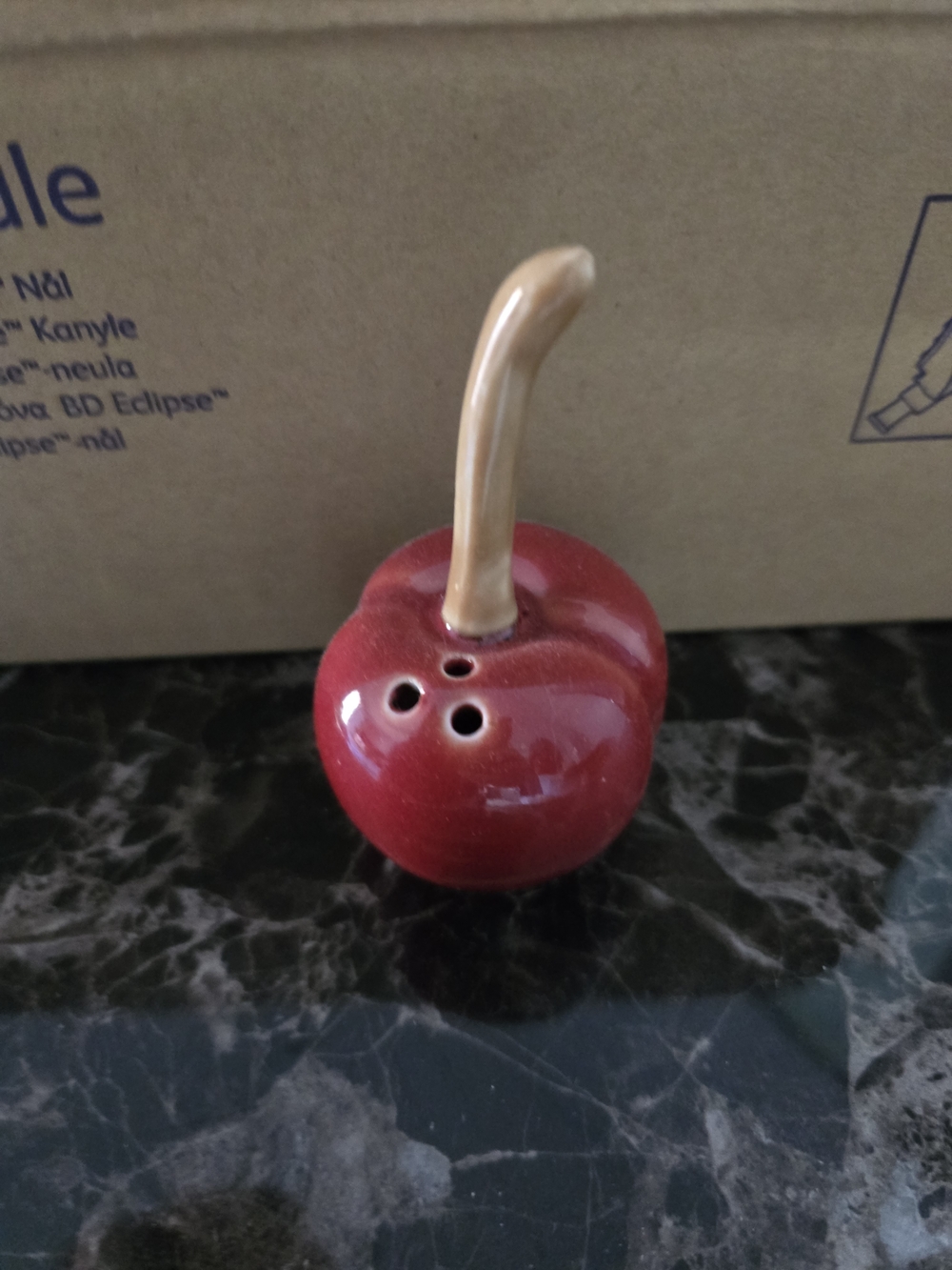 Creative Co-Op Red Ceramic Cherry Shaker